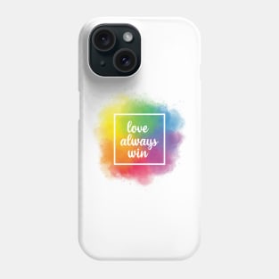 love always win rainbow brush Phone Case