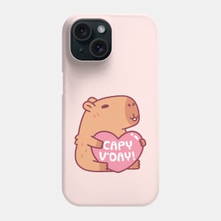 Cute Capybara Capy Vday Valentines Day Pun Phone Case