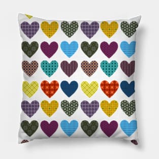 More Little Patterned Hearts Pillow
