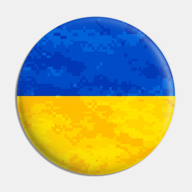 Ukrainian Flag Pin by Scar