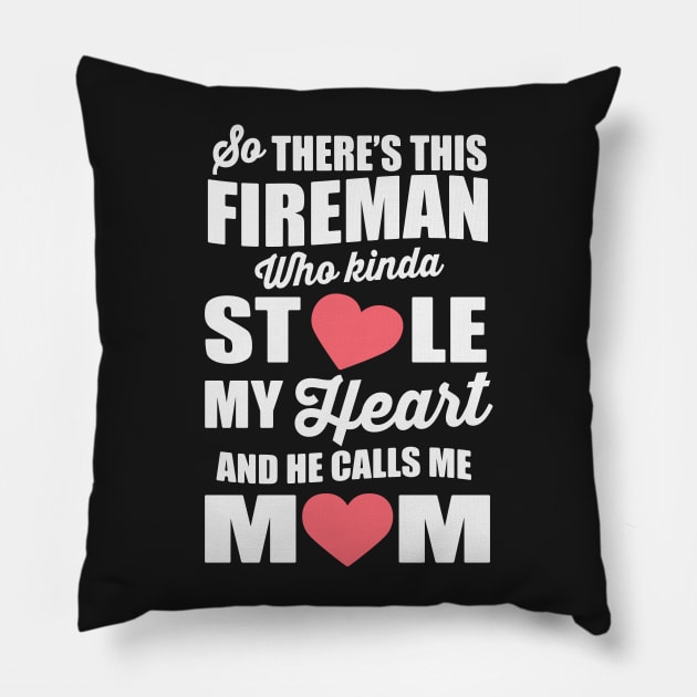 Fireman's Proud Mom Pillow by ryanjaycruz