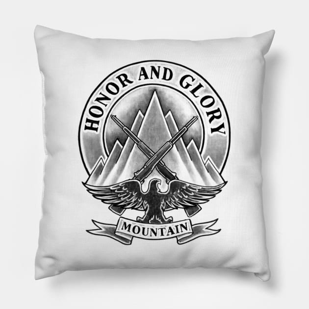 Days Gone Tatoo Honor and Glory Mountain Pillow by PIRULITIS