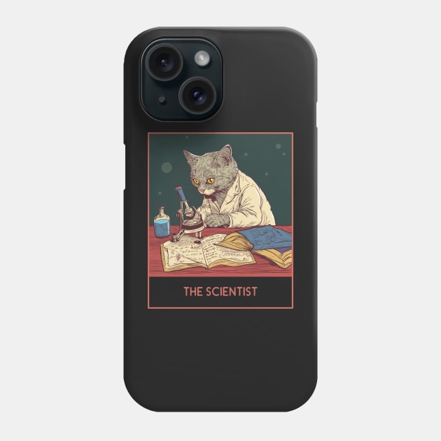 The scientist, cat laboratory, funny cat white lab coat Phone Case by Submarinepop