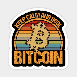 Keep calm and hodl bitcoin Magnet