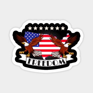 Freedom USA America Eagle Patriotic Flag Magnet