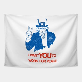 Vintage Uncle Sam Peace Sign Tapestry