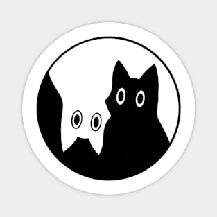 Yin Yang Cat Magnet