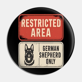 Funny German Shepherd Dad Dog Lover Vintage Pin