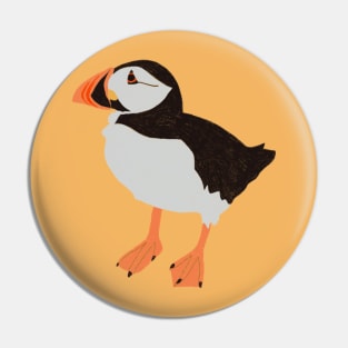 Cute Scottish Puffin Bird Hand Drawing Pin