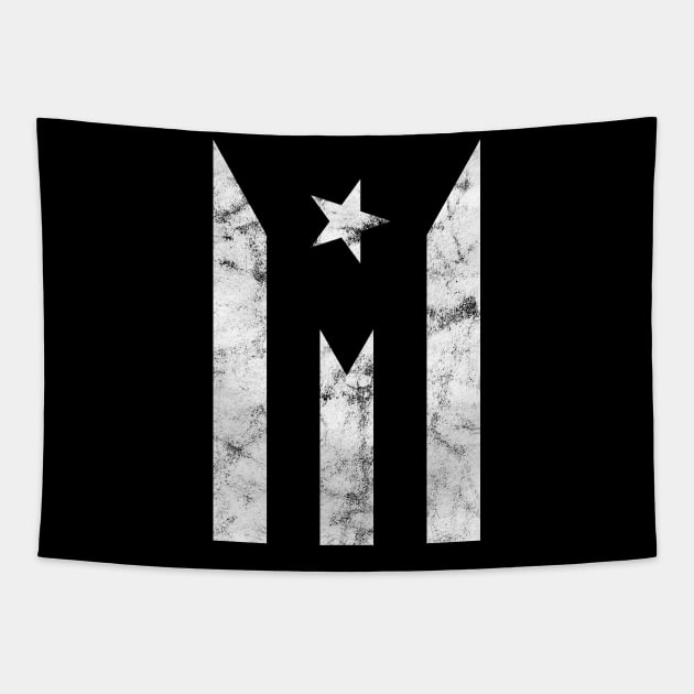 Puerto Rico Black Flag Tapestry by PuertoRicoShirts