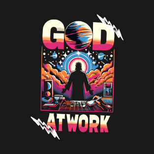 God at work retro design T-Shirt