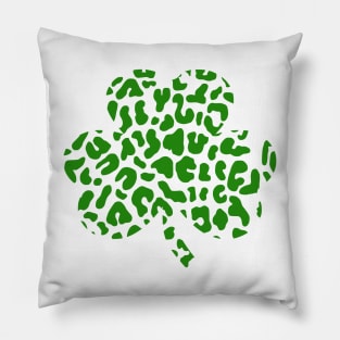 Leopard shamrock Pillow