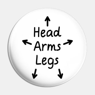 Body Parts Direction Pin