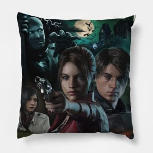 Resident Evil 2 Remake Poster | Movie Retro Style Art Pillow