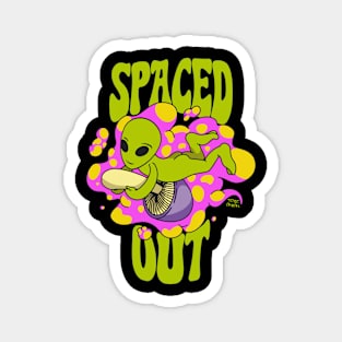 Spaced Out Mushroom Riding Alien Magnet