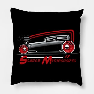 Scarab Motorsports Rat Rod Tudor Logo Pillow