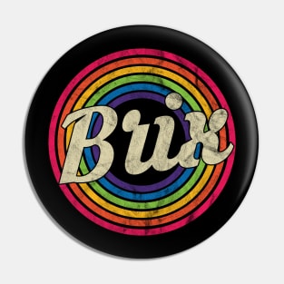 Brix - Retro Rainbow Faded-Style Pin