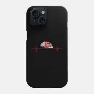 Truck Lover, Truck Heartbeat, Gift For Truck Drivers, Big Rig Trucker Gift, Trucker, Pick-Up Truck, Trucking, Fathers Day Gift Phone Case