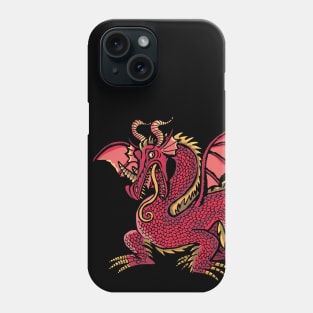 red dragon with outstretched wings Phone Case