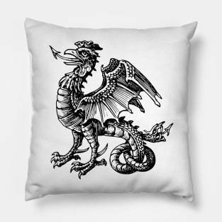 Heraldic Cockatrice Pillow