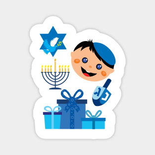 Cute Happy Hanukkah Magnet