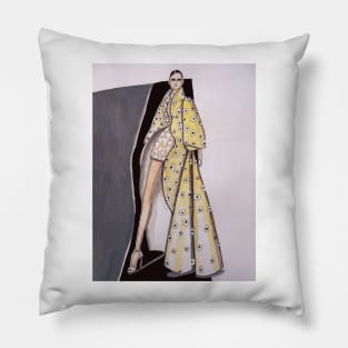 Ana In Yellow Haute Couture Pillow