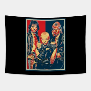 Metal Gods Elegance Judas Vintage Heavy Metal Couture Collection Tapestry