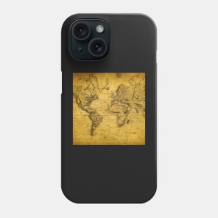 Vintage Map Art Ancient Map of The World 1814 Phone Case