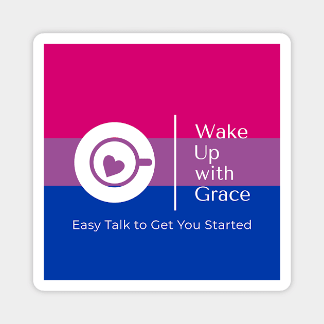 WUWG White Logo_Bi Flag Magnet by Grace's Grove Audio