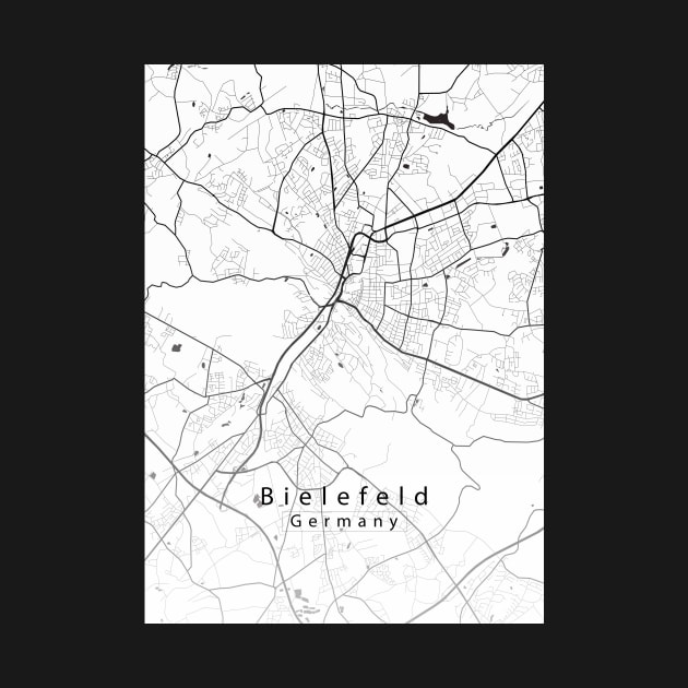 Bielefeld Germany City Map white by Robin-Niemczyk