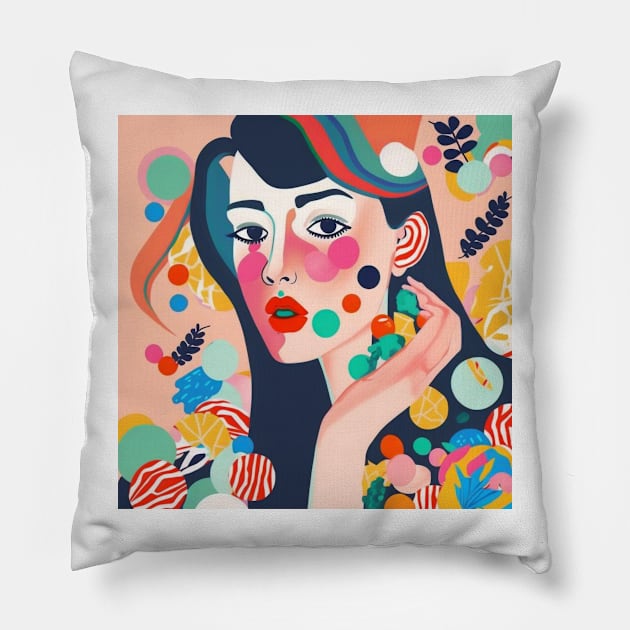 Portrait of a woman Pillow by RoseAesthetic