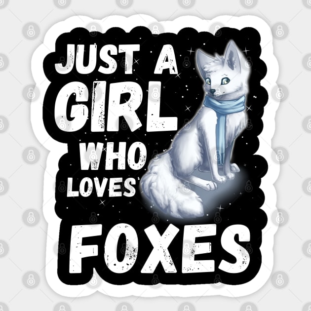 Just A Girl who love Foxes Animals Fox Animal Poster by Trenddesigns24