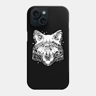 Typography White Fox Phone Case