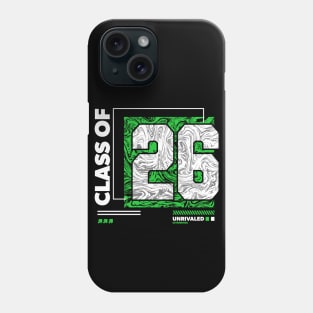 Class of 2026 Urban Streetwear // Graduation Class of '26 Green Phone Case