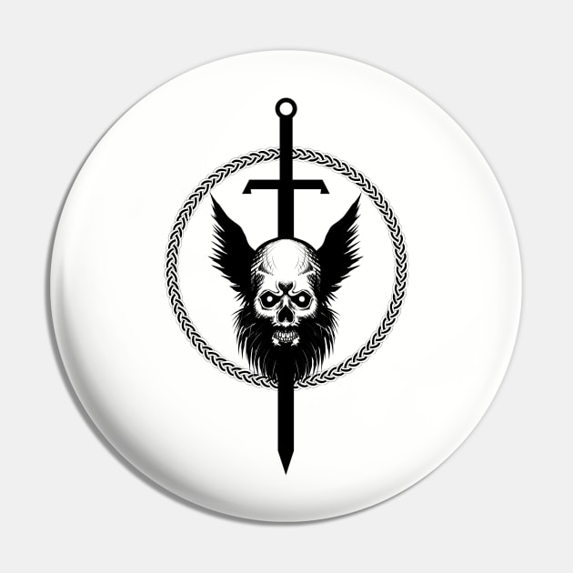 Skull & Sword Pin by Haroldrod