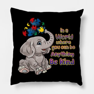 Autism Awareness  Elephant  Teacher Mom Womens Pillow