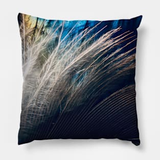 White Feather Macro Pillow