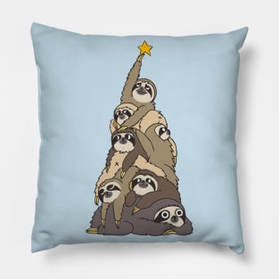 Christmas Tree Sloths Pillow