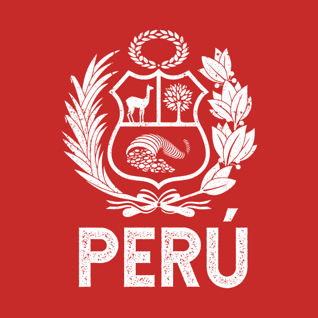 Peru Coat of arms - vintage design by verde