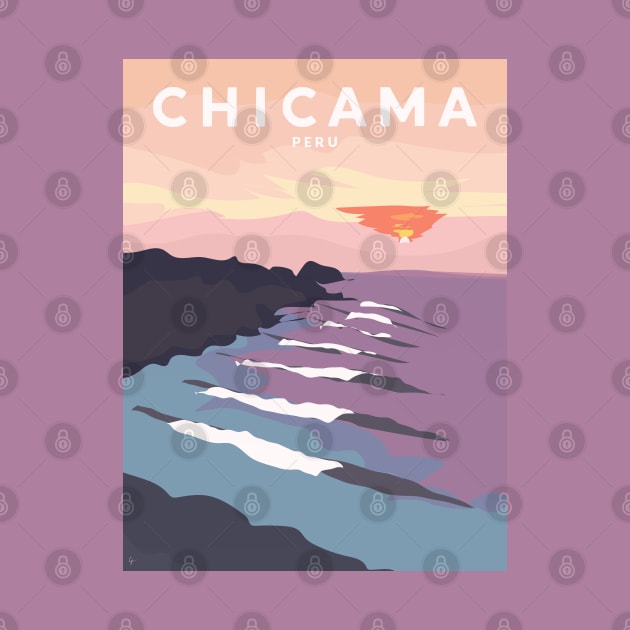 Chicama, Peru Travel Poster by lymancreativeco