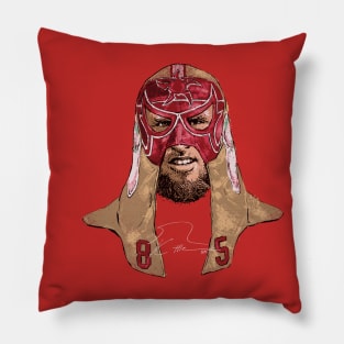 George Kittle San Francisco Luchador Mask Portrait Pillow