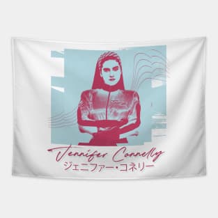 Jennifer Connelly  • • Retro Aesthetic Design Tapestry