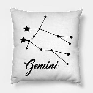 Gemini - Black print Pillow