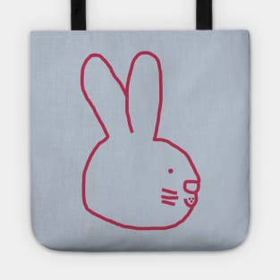 Color of the Year 2023 Viva Magenta Bunny Rabbit Portrait Tote