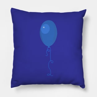 Single blue balloon Pillow