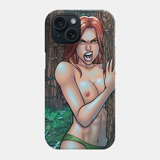 Nude Wild Woman Phone Case by masciajames