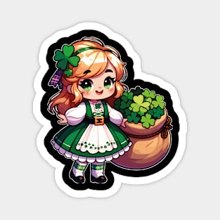 A Irish Girl In St Patrick Day Magnet