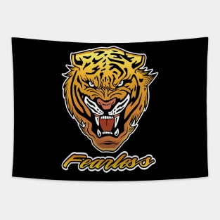 Fearless Angry Tiger Tapestry