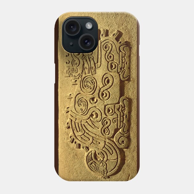 Inca sandstone dragon carving Phone Case by stevepaint