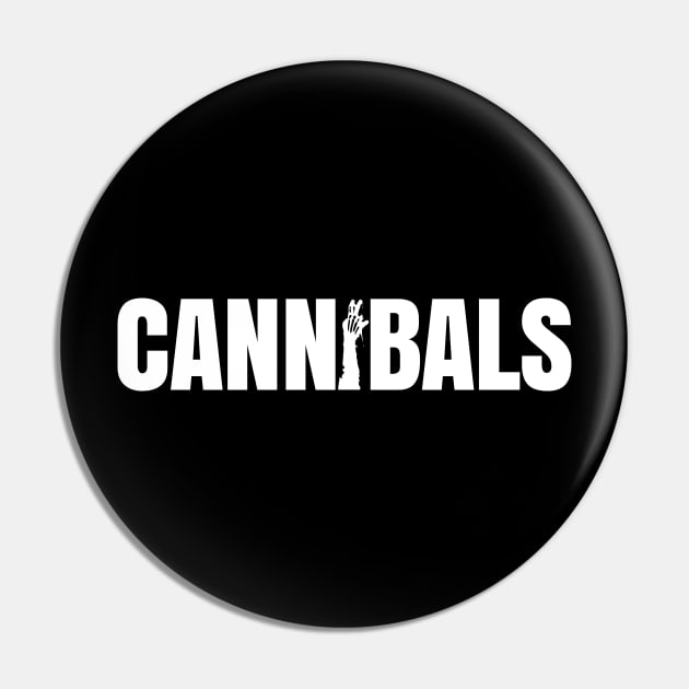 CANNIBALS - White Logo Pin by cannibals